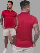 Kit 4 Camisas Polo Masculina Slim Básica  Cores Sortidas, Algodão Piquet