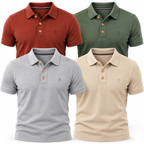 Kit 4 Camisas Polo Masculinas Piquet Manga Curta Premium