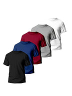 Kit 5 Camisetas Masculinas Basica, Este kit oferece cinco camisetas masculinas básicas confeccionadas em algodão premium, garantindo conforto e durabilidade superiores. Ideais para o uso diário, as peças apresentam acabamento de alta qualidade e caimento perfeito, proporcionando um visual clássico e versátil. Perfeito para quem busca praticidade sem abrir mão do estilo e da resistência do tecido.
