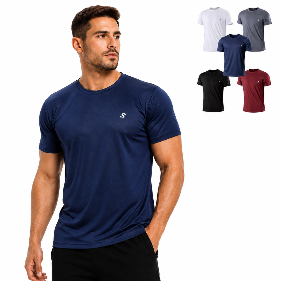 Kit 5 Camisetas Masculinas Dry Fit Academia Corrida CrossFit