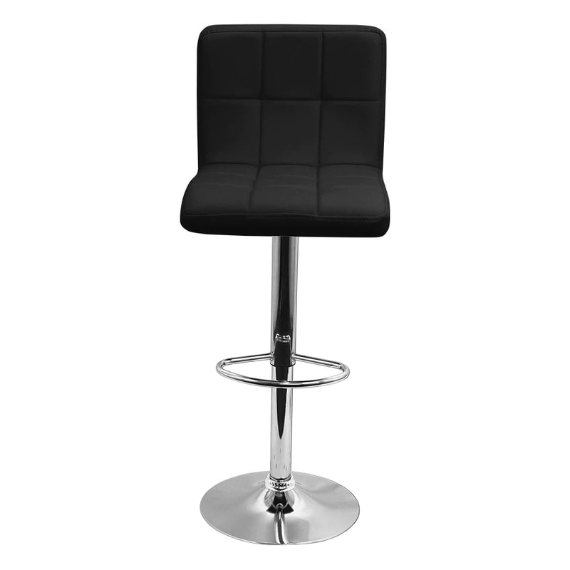 Kit 4 Banquetas Confort Gomos Estofada, Couro PU E Aço Cromado, Regulagem Pneumática De Altura, Giro 360°, Suporta Até 120 Kg, Ideal Para Cozinha Ou Bar