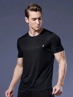 Kit com 5 camisetas Dry Fit premium com tecnologia de absorção de umidade e secagem rápida, ideais para treinos de academia, corrida e crossfit, tecido respirável e conforto prolongado — confira o melhor desempenho e varie seus looks!