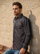 Kit de 3 Camisas Masculinas Slim Fit Tecido Elástico Alta Qualidade