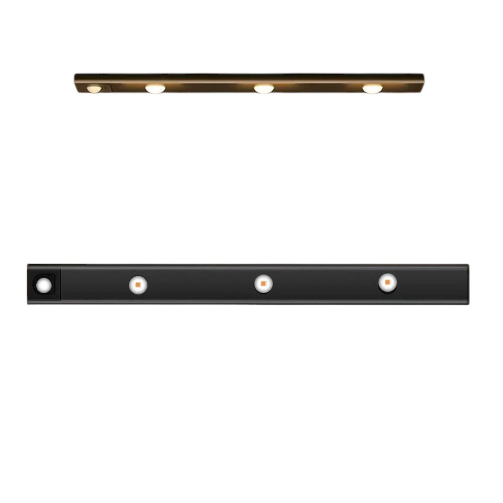 Luminária LED com Sensor de Movimento e Alimentação USB oferece iluminação prática para armários, cozinhas e guarda-roupas.