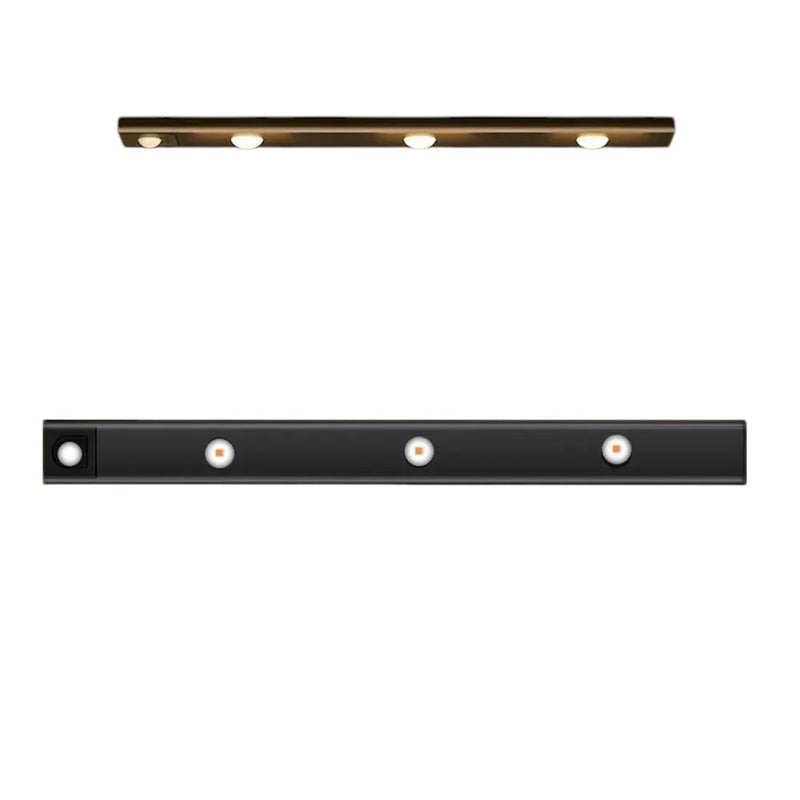 Luminária LED com Sensor de Movimento e Alimentação USB oferece iluminação prática para armários, cozinhas e guarda-roupas.