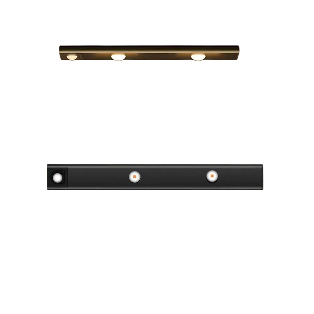 Luminária LED com Sensor de Movimento e Alimentação USB oferece iluminação prática para armários, cozinhas e guarda-roupas.