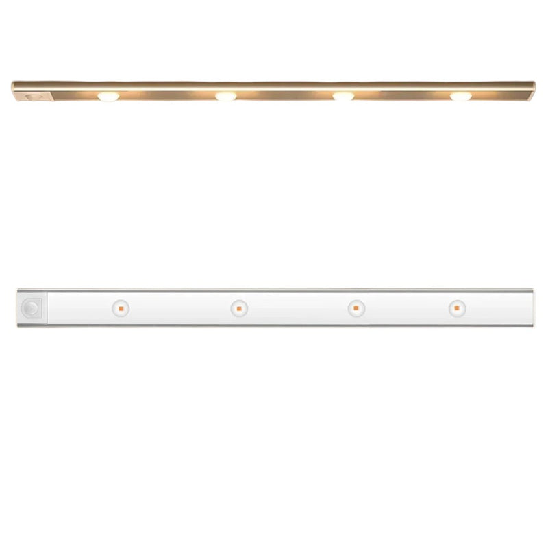 Luminária LED com Sensor de Movimento e Alimentação USB oferece iluminação prática para armários, cozinhas e guarda-roupas.