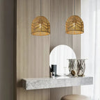 Luminária, Pendente, Bambu, Rattan, Natural, 38cm, Artesanal, Feita, À, Mão, Abajur, Suspenso, Decoração, Casa, Sala, Jantar, Cozinha, Estilo, Boho, Eco, Sustentável, Iluminação, Quente, Ambiente, Aconchegante, Durável, Leve, Fácil, Instalar