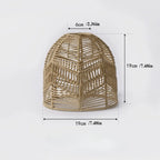 Luminária, Pendente, Bambu, Rattan, Natural, 38cm, Artesanal, Feita, À, Mão, Abajur, Suspenso, Decoração, Casa, Sala, Jantar, Cozinha, Estilo, Boho, Eco, Sustentável, Iluminação, Quente, Ambiente, Aconchegante, Durável, Leve, Fácil, Instalar