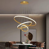 Lustre de Teto Nórdico de Luxo 3 Anéis Triplo