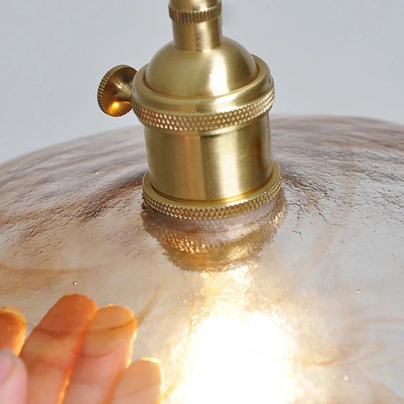 Luminária Pendente Nórdica Cobre Lustre Minimalista para Sala de Jantar