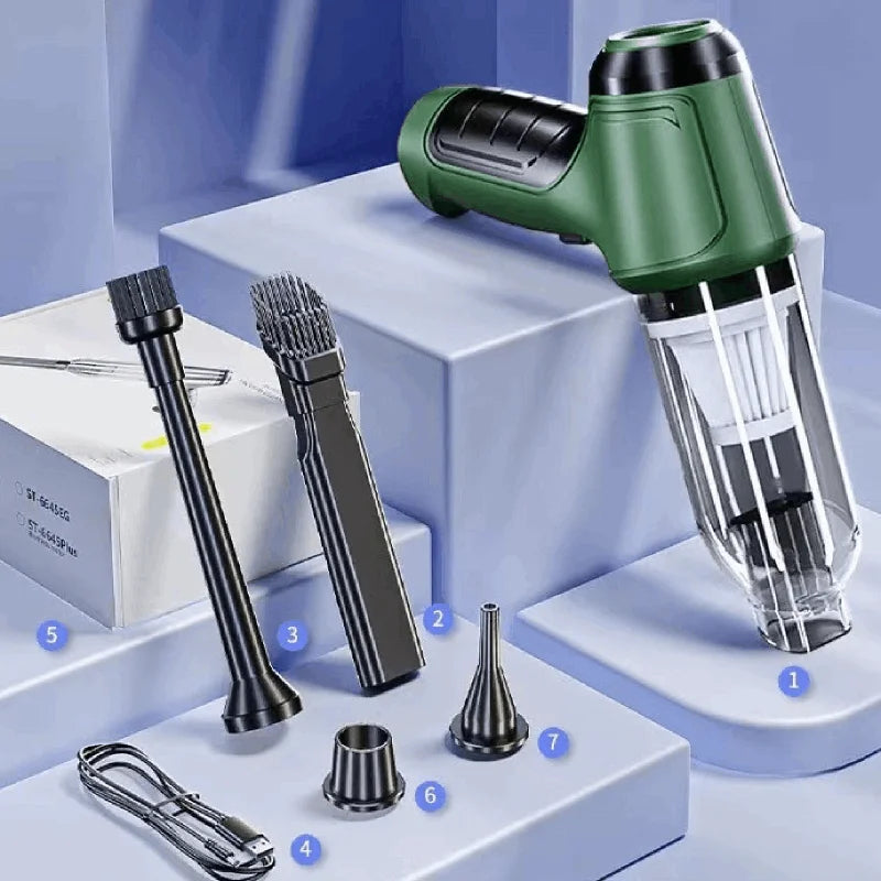 O Aspirador de Pó Portátil 4 em 1 Sem Fio Recarregável UltraPower revoluciona sua experiência de limpeza com tecnologia avançada e versatilidade incomparável em um único aparelho.