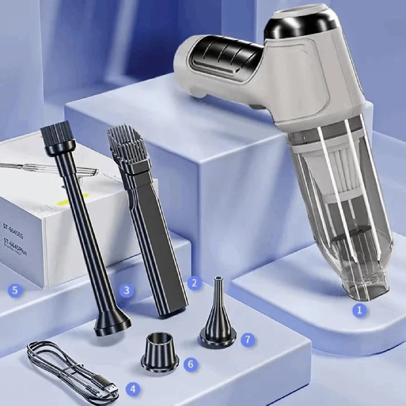 O Aspirador de Pó Portátil 4 em 1 Sem Fio Recarregável UltraPower revoluciona sua experiência de limpeza com tecnologia avançada e versatilidade incomparável em um único aparelho.