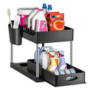 Organizador Multiuso de Limpeza com 2 Camadas é ideal para otimizar o espaço na pia, armário ou chão. Com design funcional, permite armazenar produtos de limpeza de forma organizada e acessível, facilitando o dia a dia.