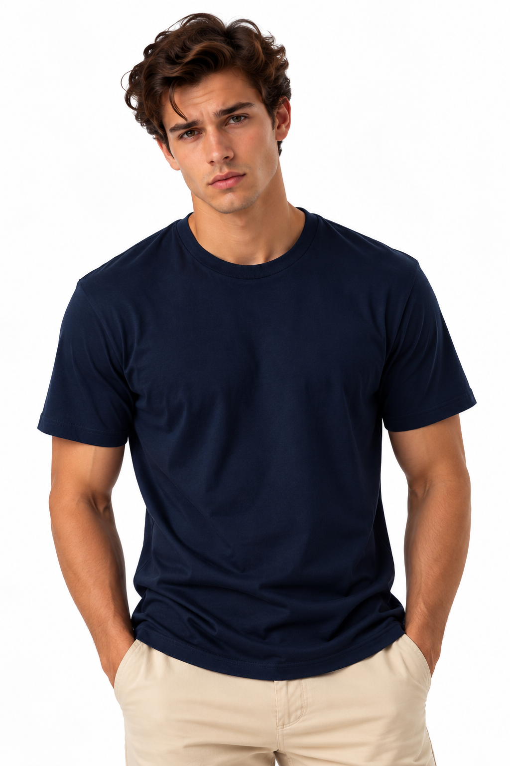 Camiseta Masculina Básica 100% Algodão