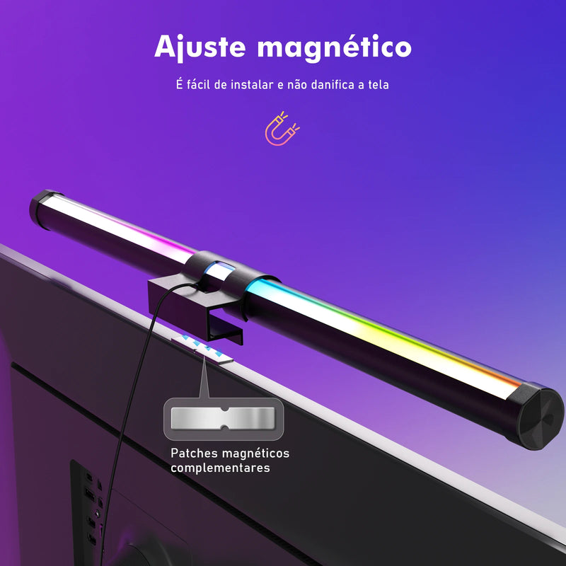 Luminária para Monitor com Controle Touch e Proteção Ocular