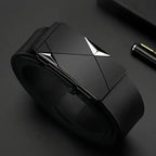 Cinto Masculino Couro Luxo 3,5 cm Fivela Automática Metal