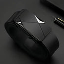 Cinto Masculino Couro Luxo 3,5 cm Fivela Automática Metal