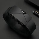 Cinto Masculino Couro Luxo 3,5 cm Fivela Automática Metal