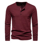 Camiseta Masculina Manga Longa Slim Fit Algodão