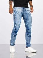 Calça Jeans Masculina Slim Estilo Moderno e Urbana