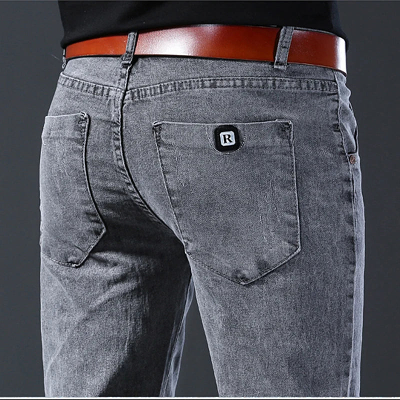 Calça Jeans Masculina Estilo Coreano Slim