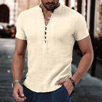Camisa Masculina Manga Curta Social Retro