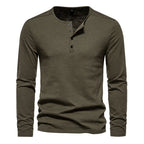Camiseta Masculina Manga Longa Slim Fit Algodão