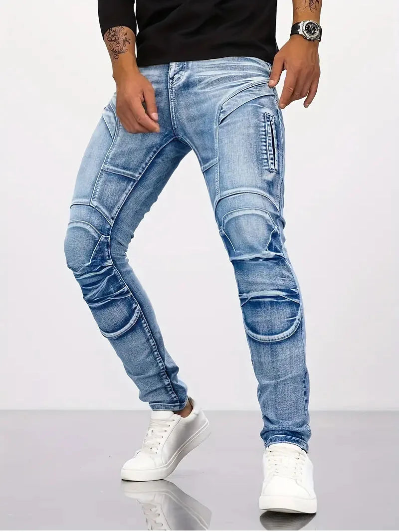 Calça Jeans Masculina Slim Estilo Moderno e Urbana