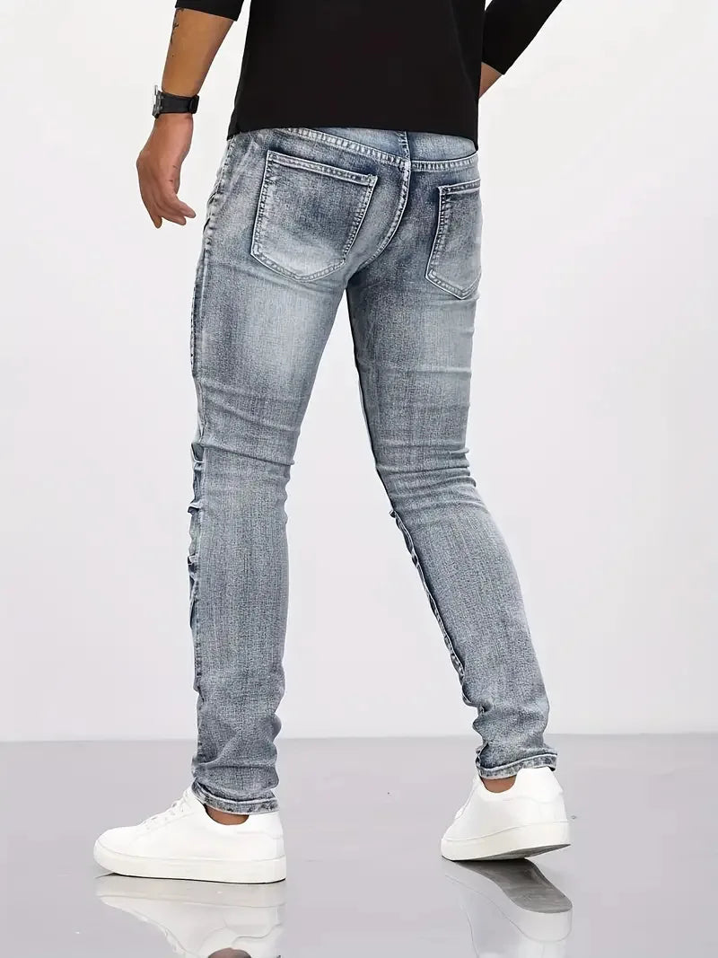 Calça Jeans Masculina Slim Estilo Moderno e Urbana