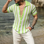 Camisa Masculina Tricotada com Botão