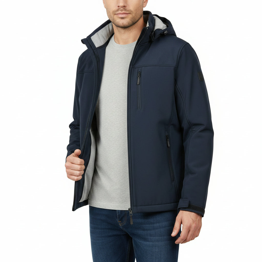 Jaqueta Masculina Térmica Impermeável Com Capuz