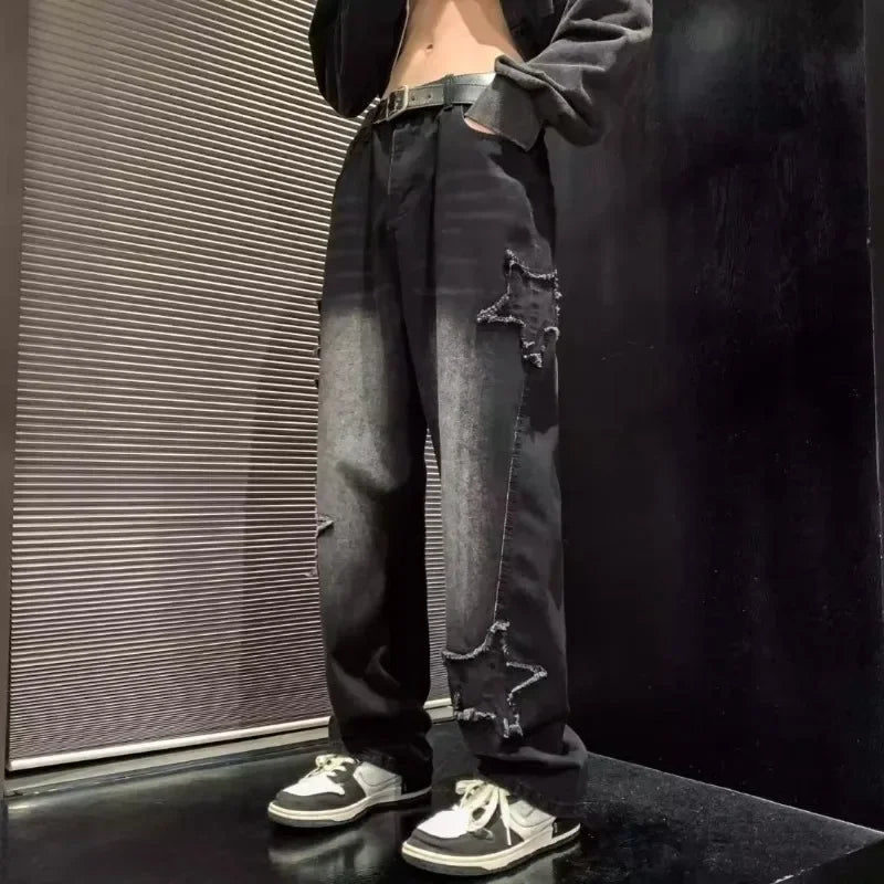 Calça jeans Masculina Estilo Britânico