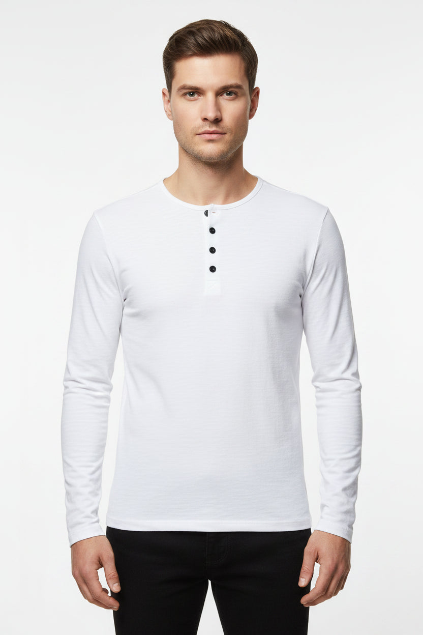Camiseta Masculina Manga Longa Gola Padre
