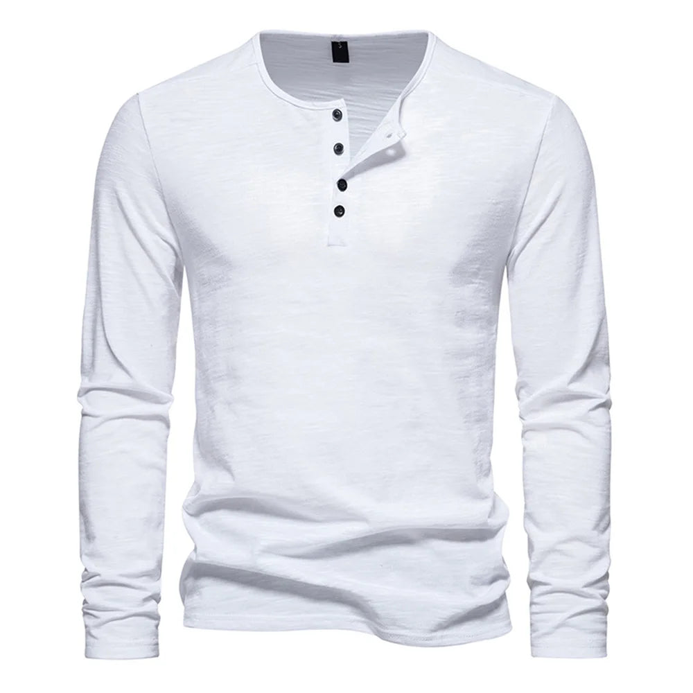 Camiseta Masculina Manga Longa Slim Fit Algodão