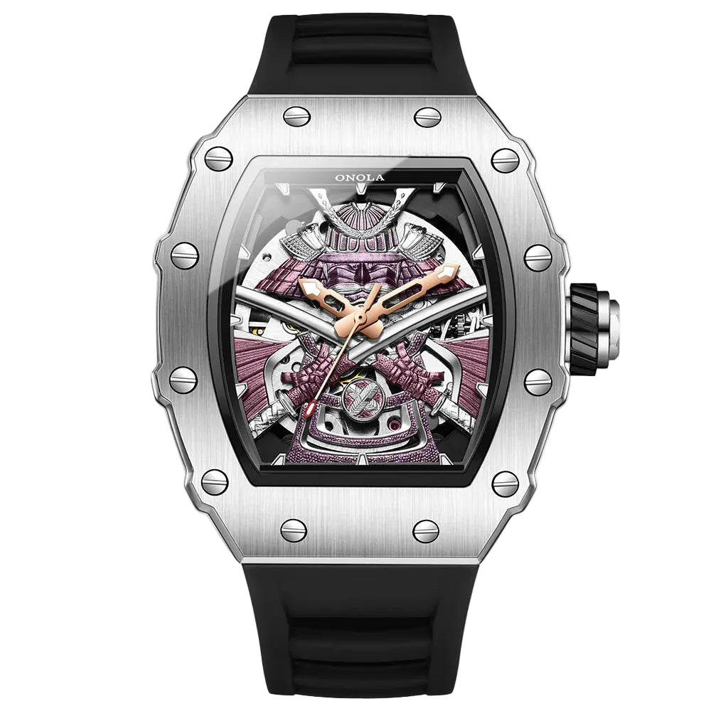 Relógio Mecânico Masculino  Samurai Automático Luxo
