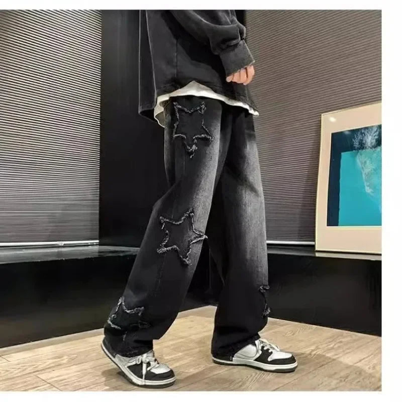 Calça jeans Masculina Estilo Britânico