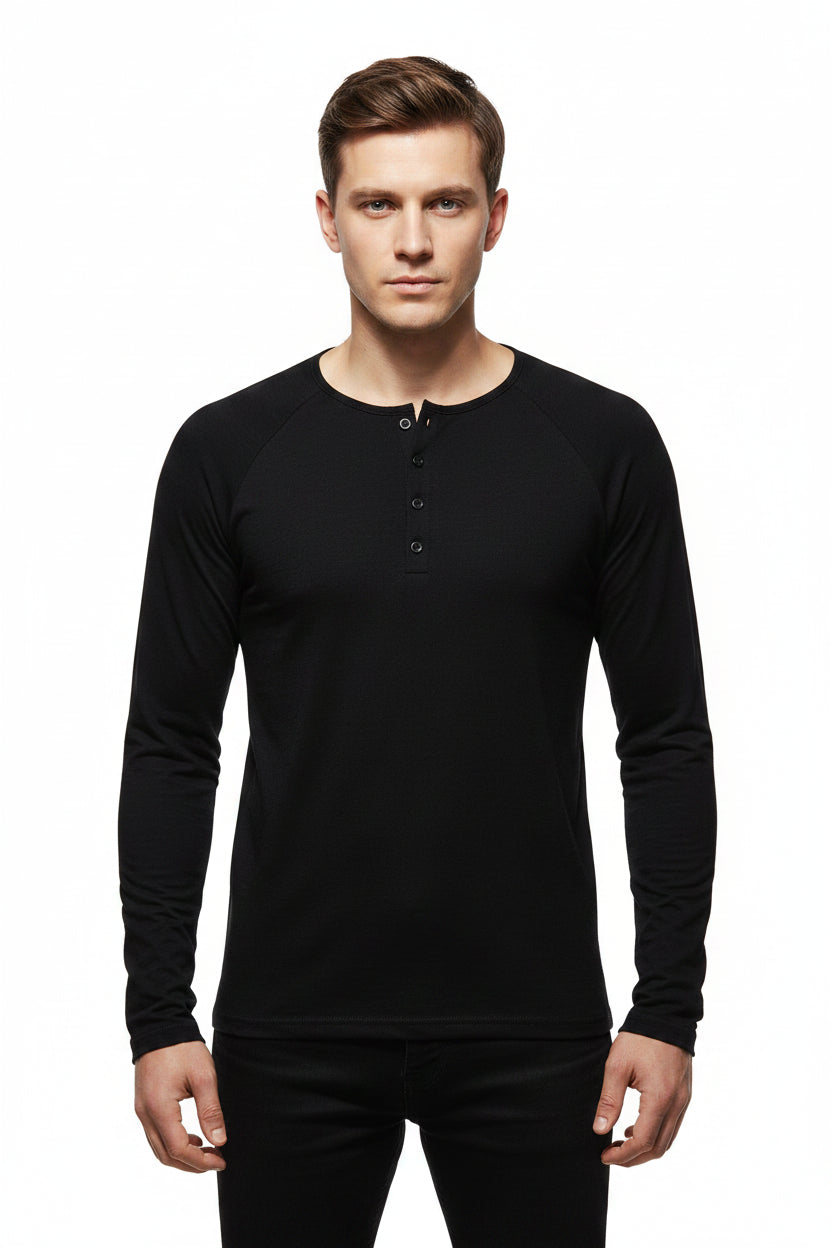 Camiseta Masculina Manga Longa Gola Padre