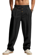 Calça Masculina Casual em Algodão Linho