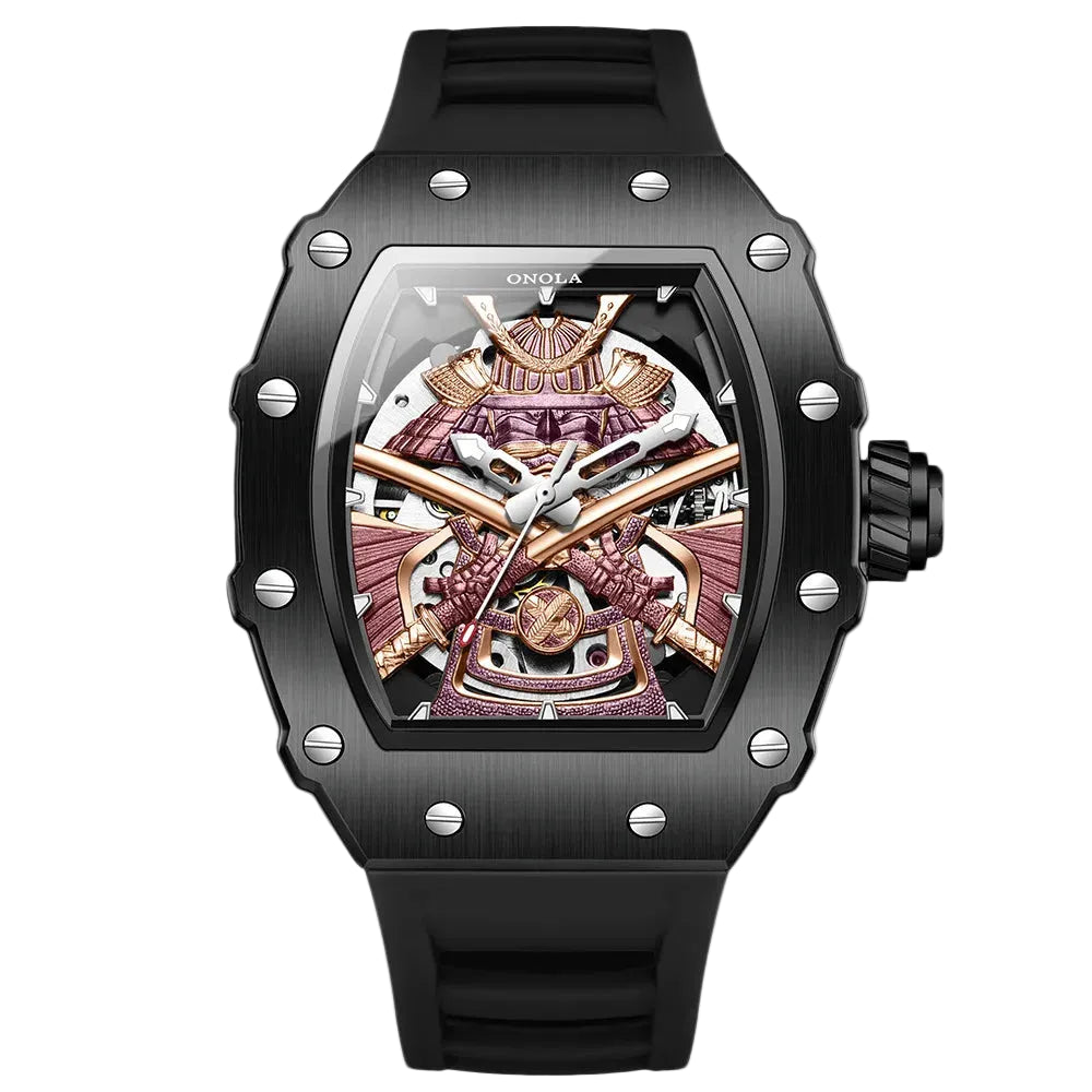 Relógio Mecânico Masculino  Samurai Automático Luxo