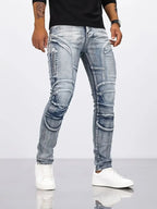 Calça Jeans Masculina Slim Estilo Moderno e Urbana