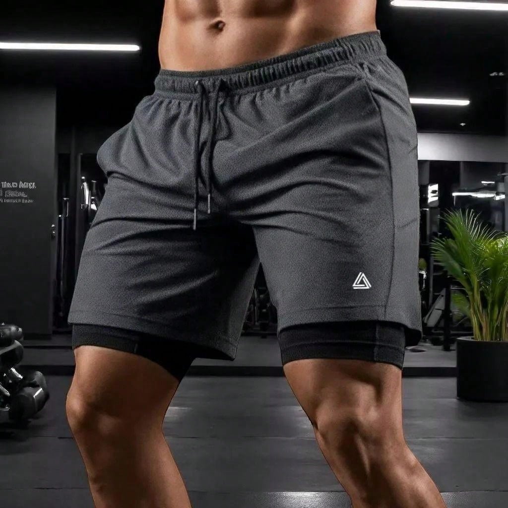 Short 2 em 1 Masculino Bermuda Esportiva Dry Fit Compre 1 Leve 3, Transforme seus treinos com o Short 2 em 1 Masculino, a escolha certa para quem busca desempenho, conforto e praticidade. 