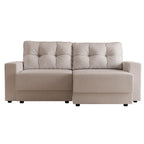 Sofá 3 Lugares Retrátil Lubeck, em Linho Cru combina design sofisticado e funcionalidade