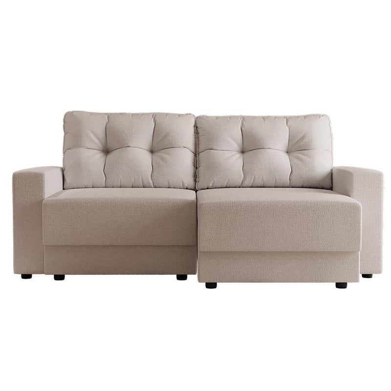 Sofá 3 Lugares Retrátil Lubeck, em Linho Cru combina design sofisticado e funcionalidade