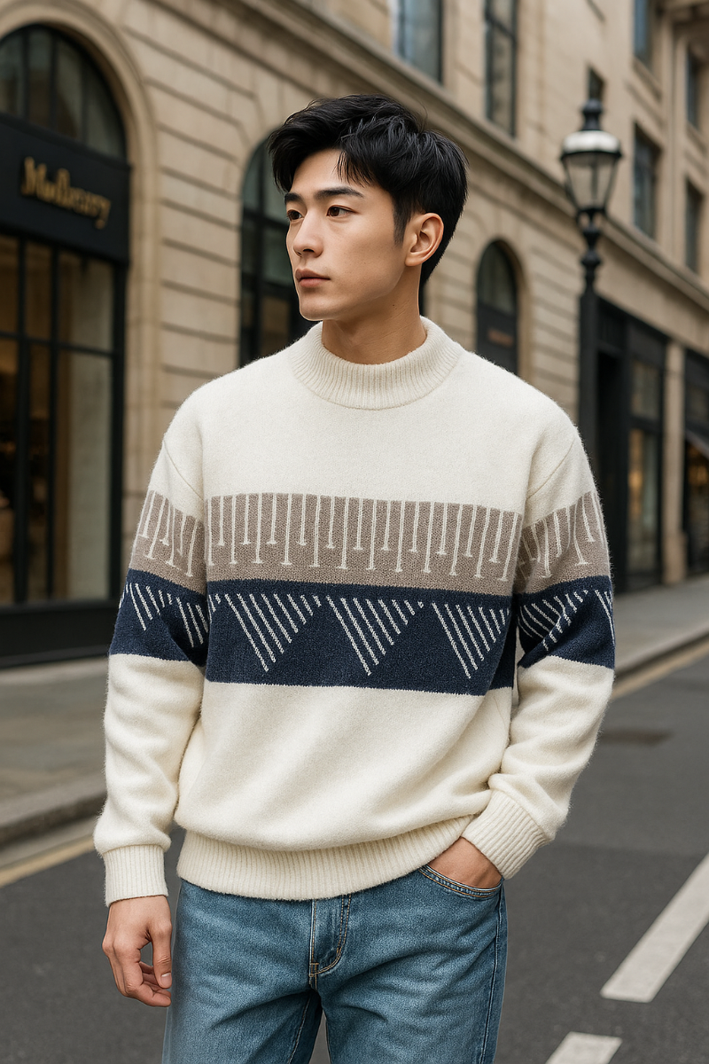 Suéter Masculino Falcon, combina estilo e conforto com um design sofisticado, ideal para diversas ocasiões.