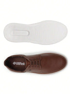 Tênis Casual Masculino, Sneakers Masculino Café, Solado Alto Confortável, Material Sintético de Alta Performance, Forro Almofadado Espuma PU, Palmilha Fibra Com Esquino Aço, Solado Micro-Expandido Vira T.R., Estilo Urbano Casual Ar Livre.