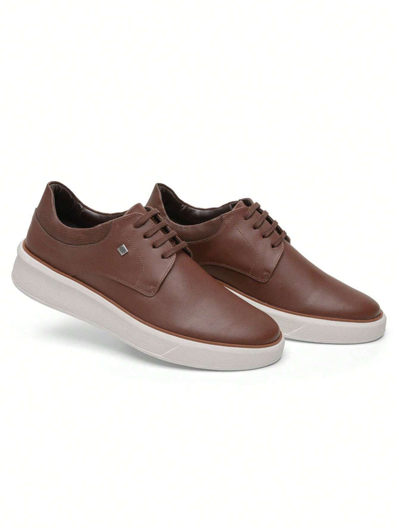 Tênis Casual Masculino, Sneakers Masculino Café, Solado Alto Confortável, Material Sintético de Alta Performance, Forro Almofadado Espuma PU, Palmilha Fibra Com Esquino Aço, Solado Micro-Expandido Vira T.R., Estilo Urbano Casual Ar Livre.