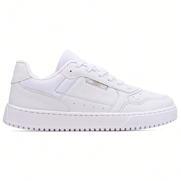 Tênis Masculino Casual Costurado, Sneaker Street Original, Conforto para o Dia a Dia, Material Sintético, Bico Redondo, Sola PVC Antiderrapante, Preto, Estilo Casual e Desportivo.