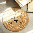 Tapete Decorativo Leão e Sol 100% Poliéster Grande Macio Lavável