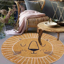 Tapete Decorativo Leão e Sol 100% Poliéster Grande Macio Lavável